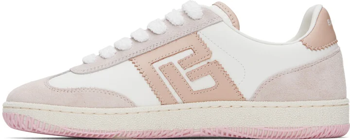 Balmain White & Pink Swan Sneakers - Image 3