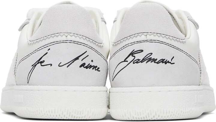 Balmain White Swan Sneakers - Image 2