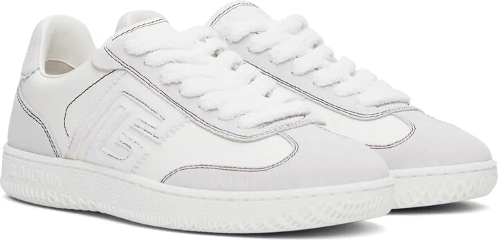 Balmain White Swan Sneakers - Image 4