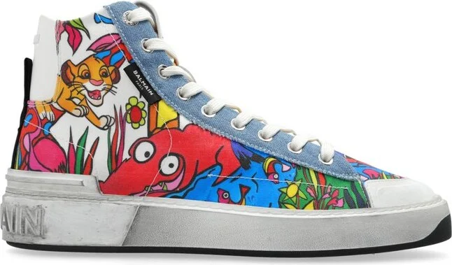 Balmain X Disney B-Court High-Top Sneakers