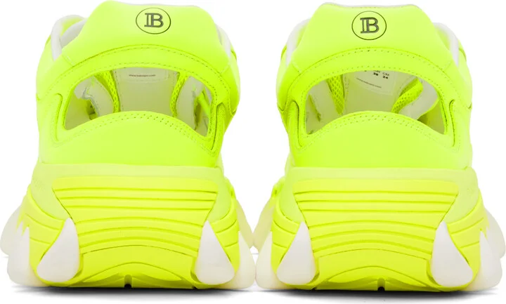 Balmain Yellow B-East Sneakers - Image 2