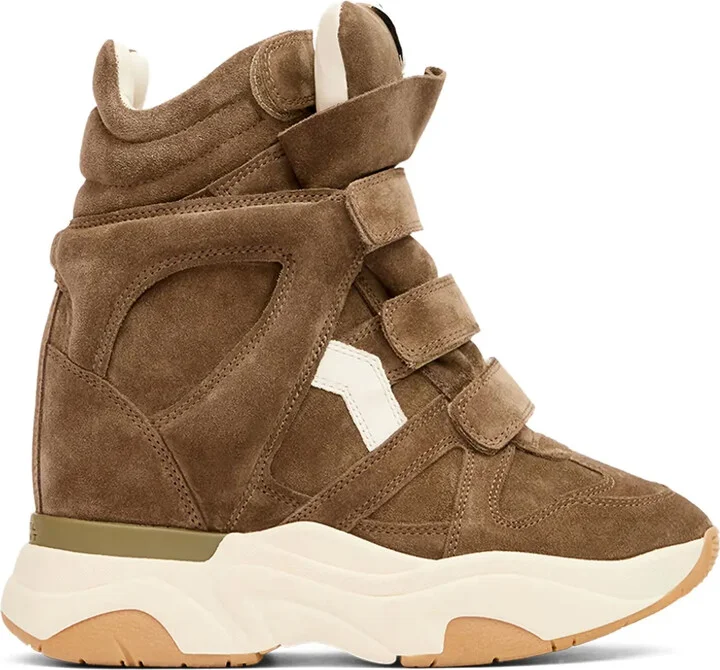 Balskee suede wedge high-top sneakers