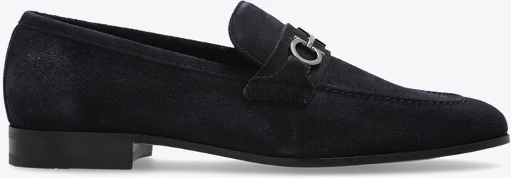 Balty Gancini Buckle Suede Loafers