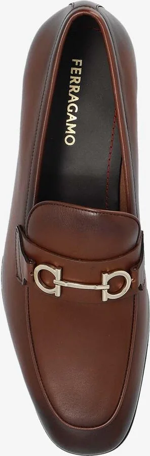 Balty Gancini Plaque Leather Loafers - Image 3