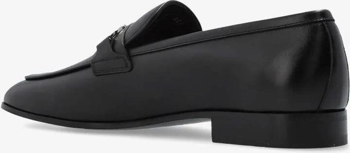 Balty Gancini Plaque Leather Loafers - Image 2