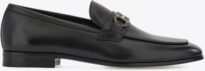 Balty Gancini Plaque Leather Loafers