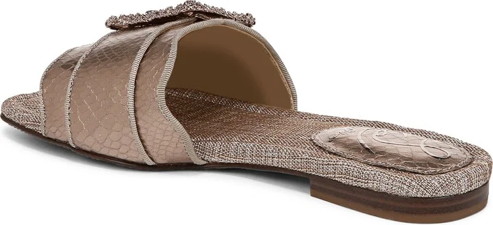 Bambi 2 Snakeskin Embossed Slide Sandal - Image 2