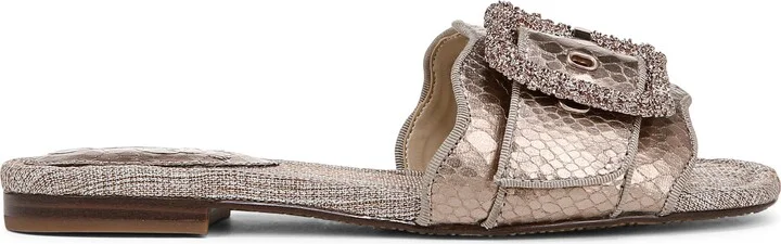 Bambi 2 Snakeskin Embossed Slide Sandal - Image 3