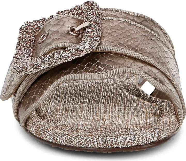 Bambi 2 Snakeskin Embossed Slide Sandal - Image 4