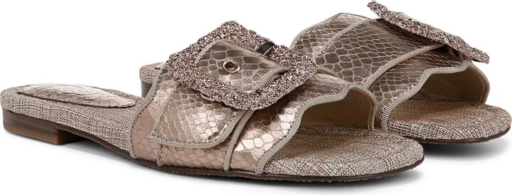 Bambi 2 Snakeskin Embossed Slide Sandal - Image 8