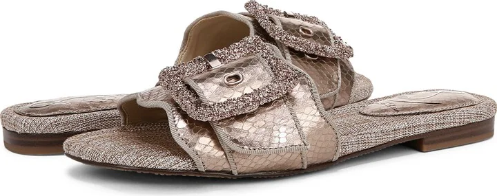 Bambi 2 Snakeskin Embossed Slide Sandal - Image 10
