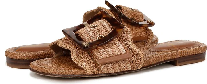 Bambi Raffia Buckle Slide Sandal - Image 11