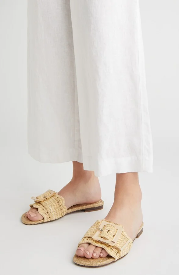 Bambi Raffia Buckle Slide Sandal - Image 8