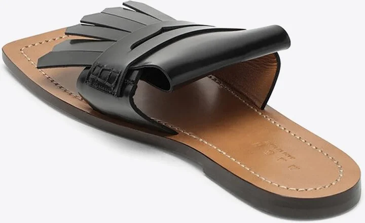Bambi Square-Toe Leather Sandals - Image 3