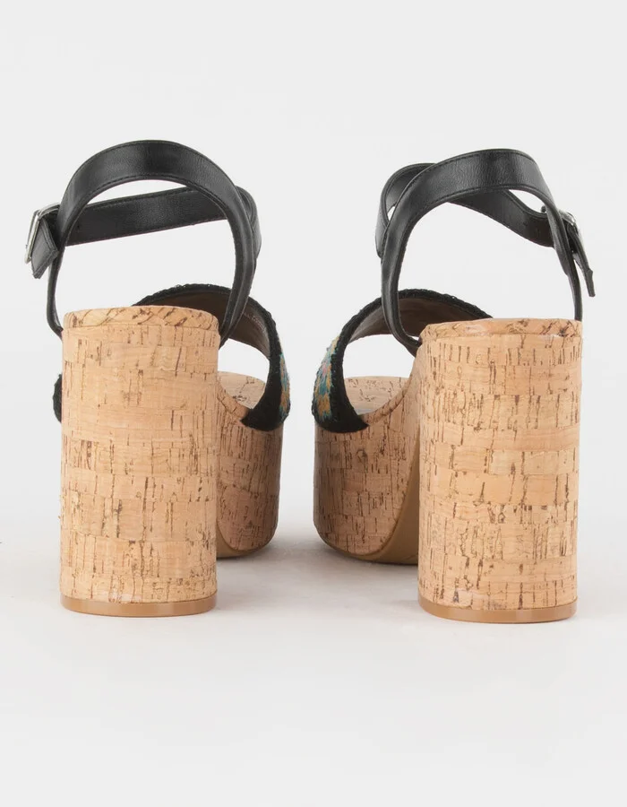 BAMBOO Crochet Womens Platform Sandals - Image 4
