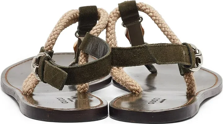 Bamboo rope-embellished flat sandals - Image 3