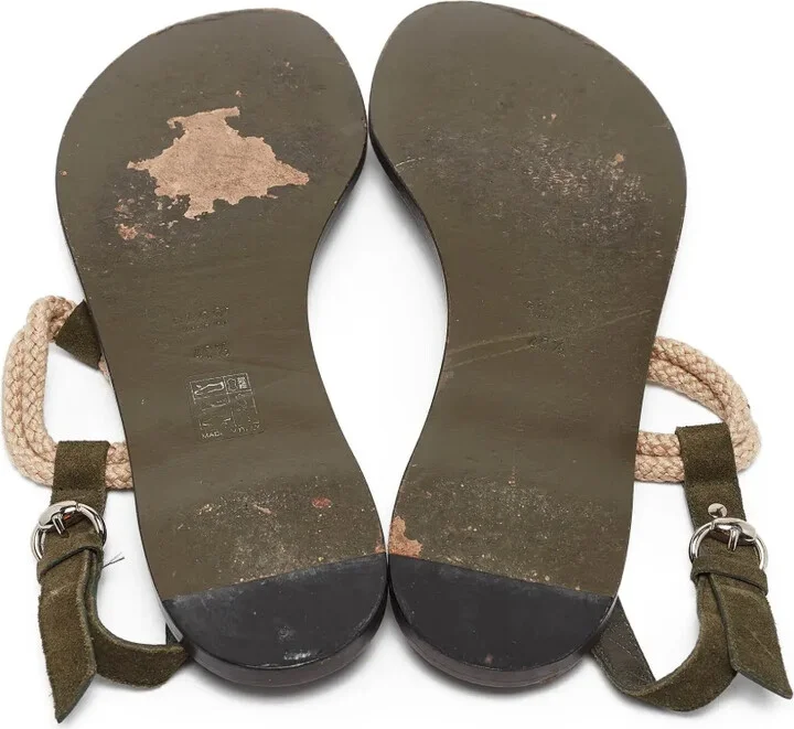 Bamboo rope-embellished flat sandals - Image 5