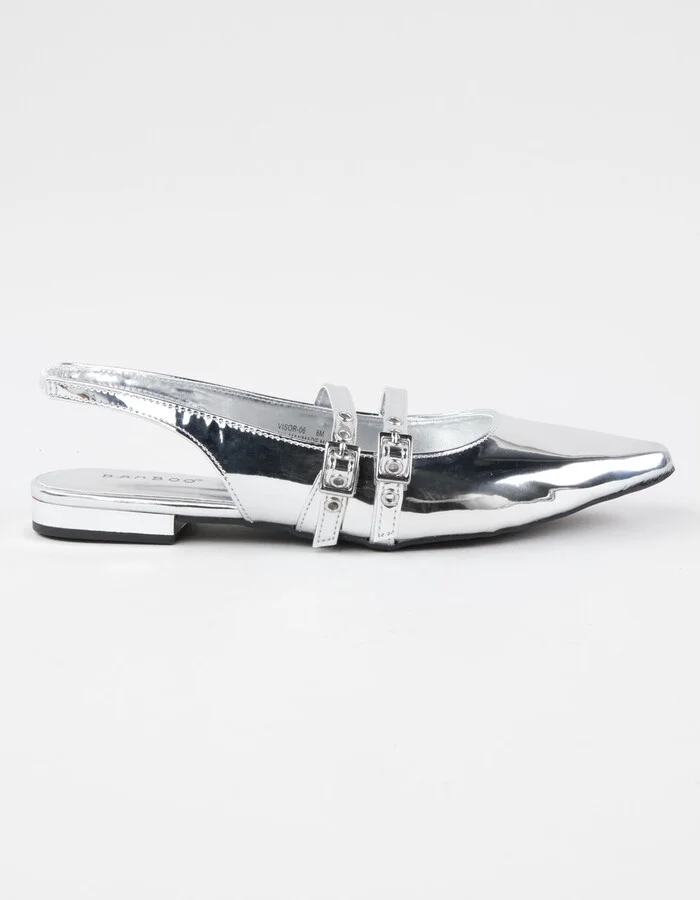 BAMBOO Visor Womens Slingback Flats - Image 2