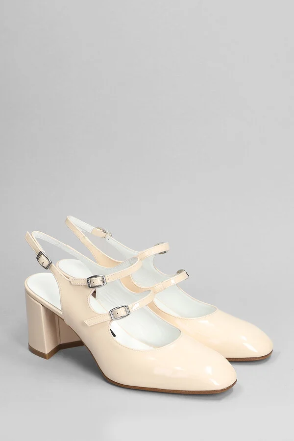 Banana Pumps In Beige Patent Leather Carel - Image 2