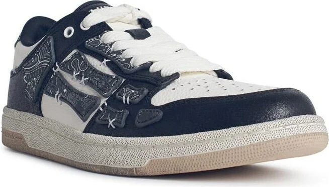 'bandana' Black Leather Blend Sneakers - Image 2