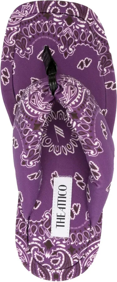 Bandana-Print Flat Slides - Image 4