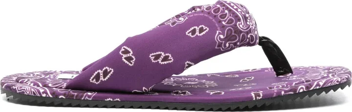 Bandana-Print Flat Slides