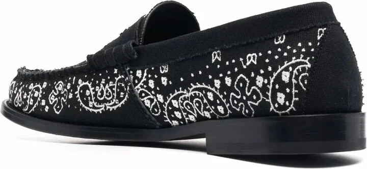 Bandana-Print Raw-Cut Loafers - Image 3