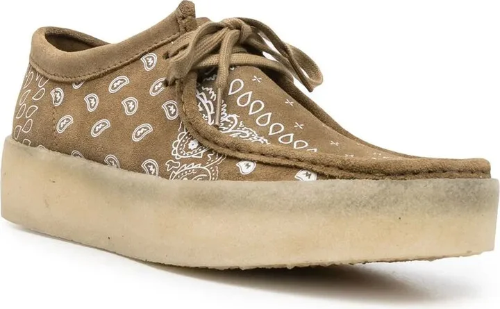 Bandana-Print Suede Derby Shoes - Image 2