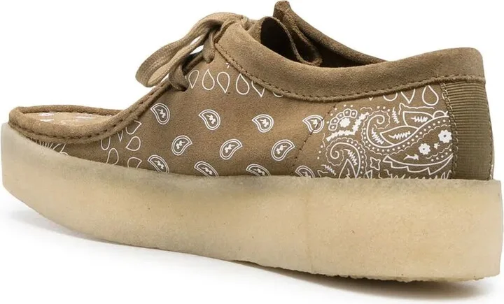 Bandana-Print Suede Derby Shoes - Image 3