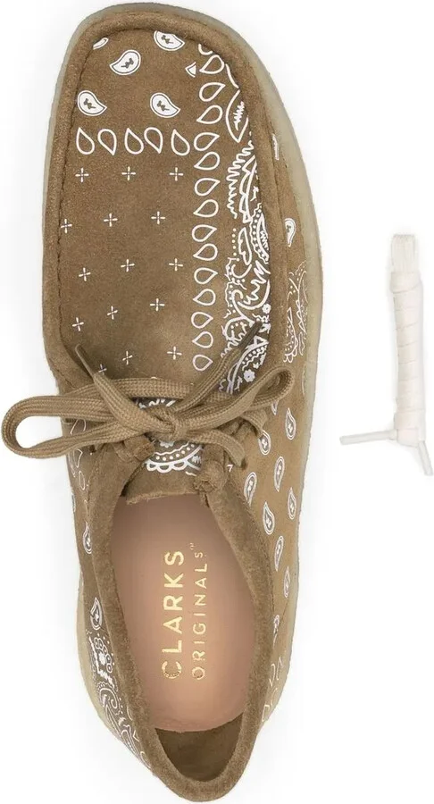 Bandana-Print Suede Derby Shoes - Image 4
