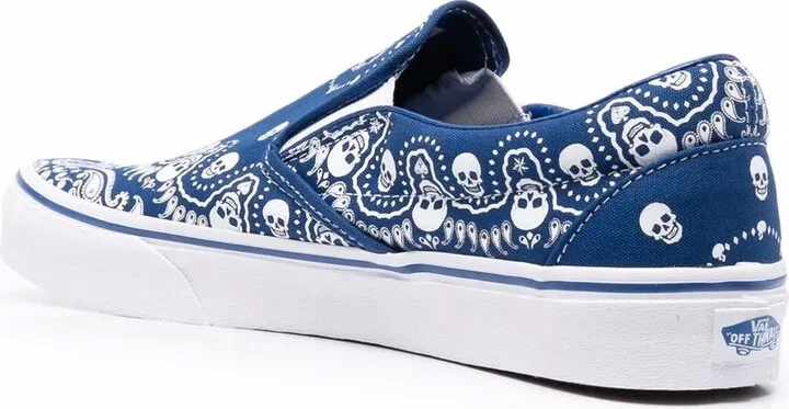 Bandana Skull-Print Classic Slip-On Sneakers - Image 3