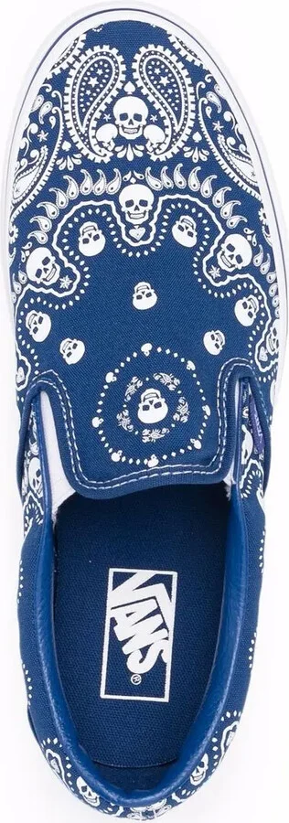 Bandana Skull-Print Classic Slip-On Sneakers - Image 4