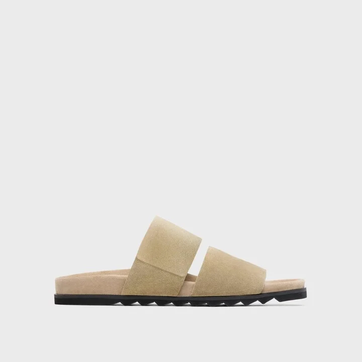 Banded Slide Sandals in Suede - Image 2