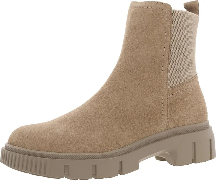 Bandit Womens Zipper Suede Chelsea Boots