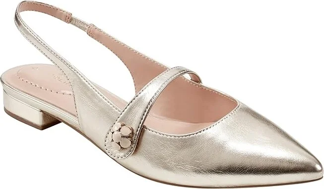 Bandolino Aubriana Women's Flat Shoes Gold : 6.5 M, Leather - Image 5