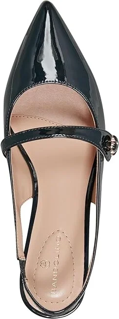 Bandolino Aubriana Women's Flat Shoes Navy Patent : 9.5 M, Leather - Image 2