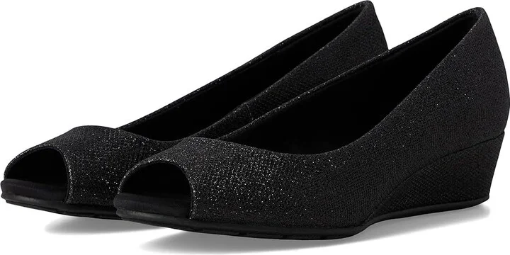 Bandolino Candra Women's Wedge Shoes Black : 6.5 M, Synthetic