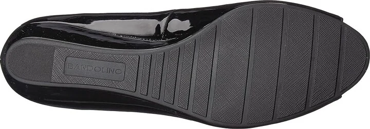 Bandolino Candra Women's Wedge Shoes Black Patent Sleek Patent PU : 5 M, Synthetic - Image 4