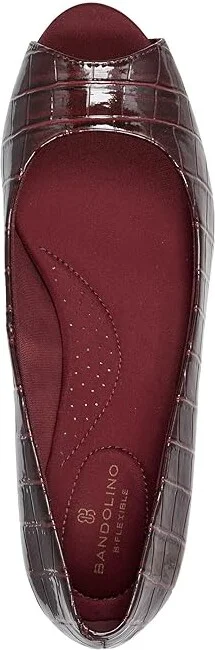 Bandolino Candra Women's Wedge Shoes Burgundy Croco : 5 M, Synthetic - Image 2