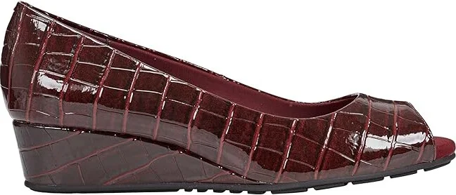 Bandolino Candra Women's Wedge Shoes Burgundy Croco : 5 M, Synthetic - Image 6
