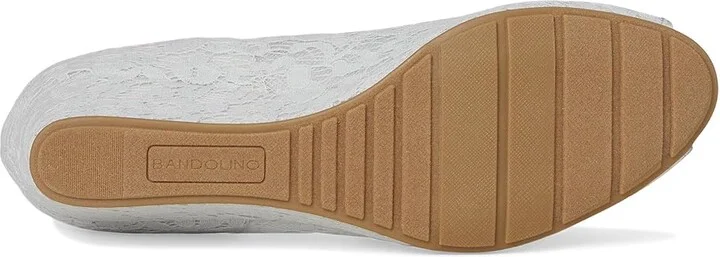 Bandolino Candra Women's Wedge Shoes Light Grey Lace : 6.5 M, Synthetic - Image 3