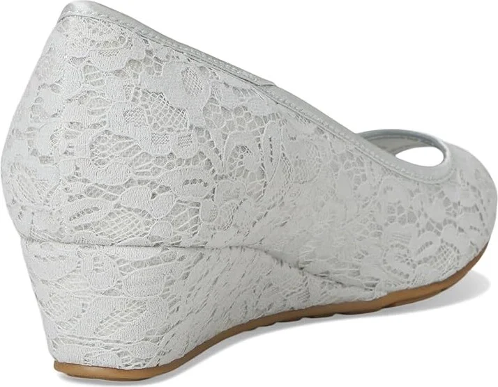 Bandolino Candra Women's Wedge Shoes Light Grey Lace : 6.5 M, Synthetic - Image 4