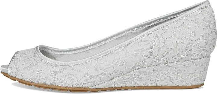 Bandolino Candra Women's Wedge Shoes Light Grey Lace : 6.5 M, Synthetic - Image 6