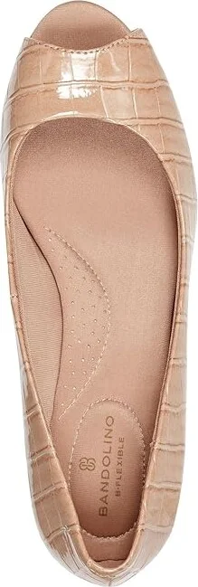 Bandolino Candra Women's Wedge Shoes Light Natural Croco : 5.5 M, Synthetic - Image 2