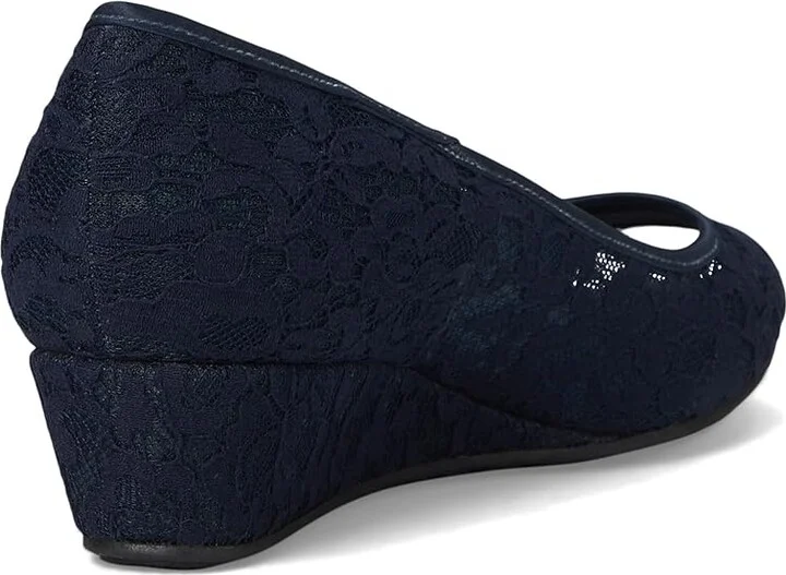 Bandolino Candra Women's Wedge Shoes Navy Lace : 8 M, Synthetic - Image 4