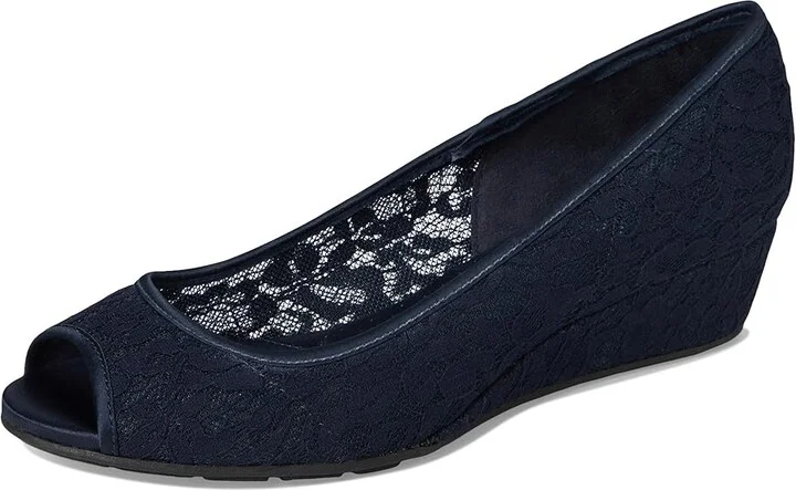 Bandolino Candra Women's Wedge Shoes Navy Lace : 8 M, Synthetic - Image 5