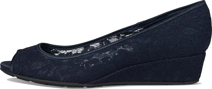 Bandolino Candra Women's Wedge Shoes Navy Lace : 8 M, Synthetic - Image 6