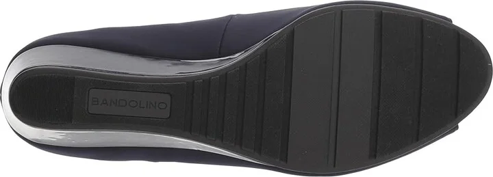 Bandolino Candra Women's Wedge Shoes Navy Lycra : 5 M, Synthetic - Image 4
