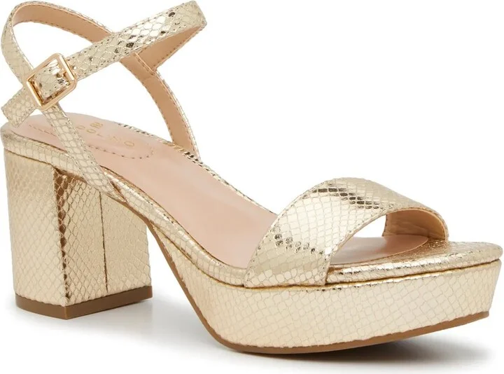 Gold Metallic Snake Print Synthetic