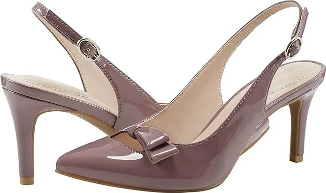 Bandolino Gelli High Women's Heels Dark Mauve Patent : 9.5 M, Synthetic